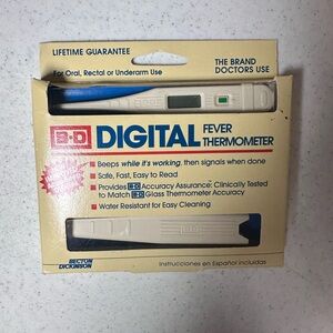 Digital Fever Thermometer - White